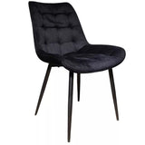 Scaun catifea, scaun bucatarie, scaun bar, scaun dining, scaun tapitat, cadru metalic, perna burete, elegant, ergonomic 85.5x 46 cm - BUZ.RO