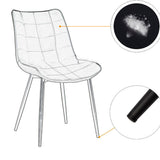 Scaun catifea, scaun bucatarie, scaun bar, scaun dining, scaun tapitat, cadru metalic, perna burete, elegant, ergonomic 85.5x 46 cm - BUZ.RO