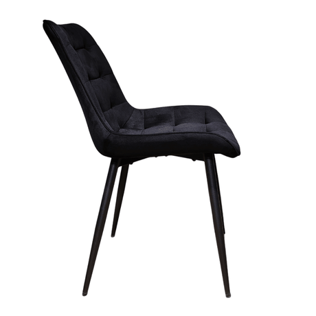 Scaun catifea, scaun bucatarie, scaun bar, scaun dining, scaun tapitat, cadru metalic, perna burete, elegant, ergonomic 85.5x 46 cm - BUZ.RO