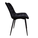 Scaun catifea, scaun bucatarie, scaun bar, scaun dining, scaun tapitat, cadru metalic, perna burete, elegant, ergonomic 85.5x 46 cm - BUZ.RO