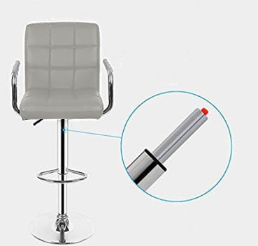 Scaun hidraulic reglabil salon/bar, picior static, alb/negru– design modern