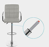 Set scaune salon/bar, reglabil, hidraulic, picior static, alb/negru – design modern