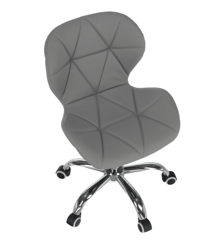 Scaun cu roti si inaltime reglabila pentru salon, cosmetica, birou, Gri - BUZ.RO