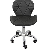 Scaun cu roti si inaltime reglabila pentru salon, cosmetica, birou, Negru/ALB - BUZ.RO