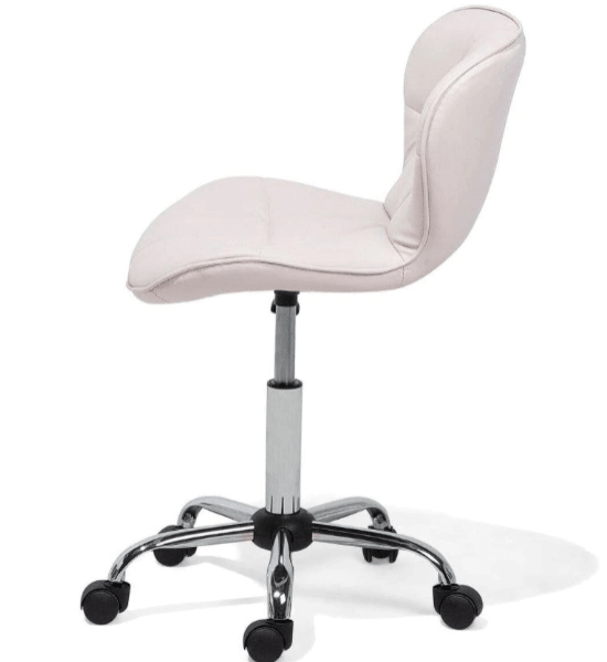 Scaun cu roti si inaltime reglabila pentru salon, cosmetica, birou, Negru/ALB - BUZ.RO