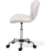 Scaun cu roti si inaltime reglabila pentru salon, cosmetica, birou, Negru/ALB - BUZ.RO