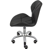 Scaun cu roti si inaltime reglabila pentru salon, cosmetica, birou, Negru/ALB - BUZ.RO