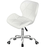 Scaun cu roti si inaltime reglabila pentru salon, cosmetica, birou, Negru/ALB - BUZ.RO