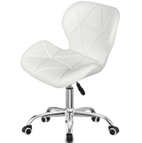 Scaun cu roti si inaltime reglabila pentru salon, cosmetica, birou, Negru/ALB - BUZ.RO