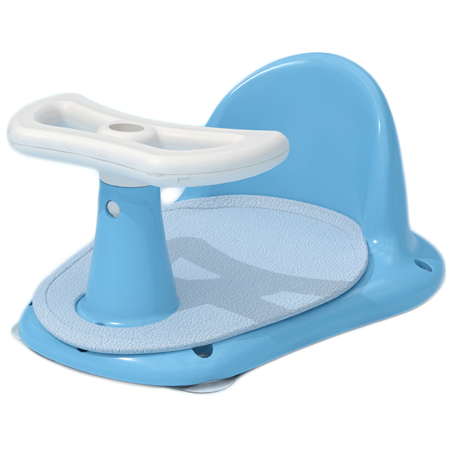 Scaun de baie si tricicleta 2in1 pentru bebe , cu husa antiderapanta, cutie depozitare pe roti, universal, +6 luni, albastru - BUZ.RO