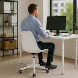 Scaun de birou, modern, cu spatar transparent, inaltime reglabila intre 40 - 50 cm - BUZ.RO