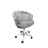 Scaun birou, modern, din catifea, elegant, ergonomic, rotativ, inaltime reglabila intre 74-84 cm, gri