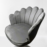 Scaun birou, modern, din catifea, elegant, ergonomic, rotativ, inaltime reglabila intre 74-84 cm, gri