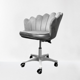 Scaun birou, modern, din catifea, elegant, ergonomic, rotativ, inaltime reglabila intre 74-84 cm, gri