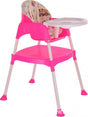 Scaun de masa bebe, multifunctional, transformabil in birou, husa detasabila, masuta, roz - BUZ.RO