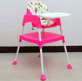 Scaun de masa bebe, multifunctional, transformabil in birou, husa detasabila, masuta, roz