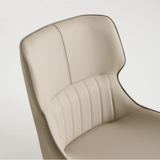 Scaun de sufragerie/dining multi-functional, din piele ecologica, picioare metalice, 84x42x51 cm