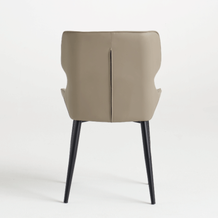 Scaun de sufragerie/dining multi-functional, din piele ecologica, picioare metalice, 84x42x51 cm