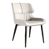 Scaun de sufragerie/dining multi - functional, din piele ecologica, picioare metalice, 84x42x51 cm - BUZ.RO