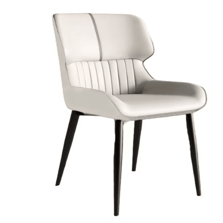 Scaun de sufragerie/dining multi - functional, din piele ecologica, picioare metalice, 84x42x51 cm - BUZ.RO