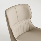 Scaun de sufragerie/dining multi - functional, din piele ecologica, picioare metalice, 84x42x51 cm - BUZ.RO