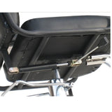 Scaun frizerie, coafor ,salon cu spatar rabatabil, reglabil pe inaltime, piele ecologica, cadru metal ,profesional , negru - BUZ.RO