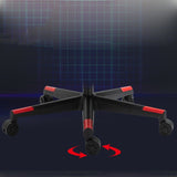 Scaun gaming profesional, ergonomic, cu cadru de otel, din piele sintetica, negru cu rosu - BUZ.RO