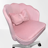 Scaun hidraulic, cu spatar, roti, catifea, birou, bar, salon, cosmetica, manichiura, pedichiura, 60l x 83h cm - BUZ.RO