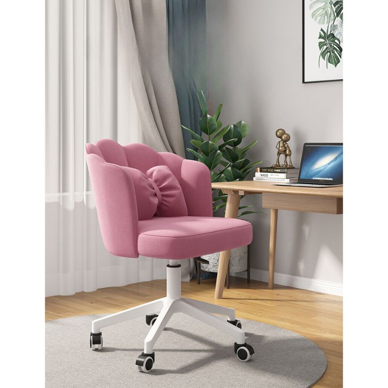 Scaun hidraulic cu spatar si roti, pentru birou, bar, salon, cosmetica, manichiura, pedichiura, 60l x 83h cm, buz