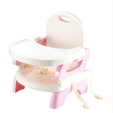 Scaun inaltator de masa, pentru bebe, copii, booster, pliabil si reglabil, roz