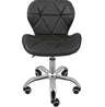 Scaun cu roti si inaltime reglabila pentru salon, cosmetica, birou, Negru/ALB