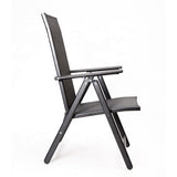 Scaun pliabil, confortabil, scaun terasa, gradina, camping, plaja, din plasa, negru