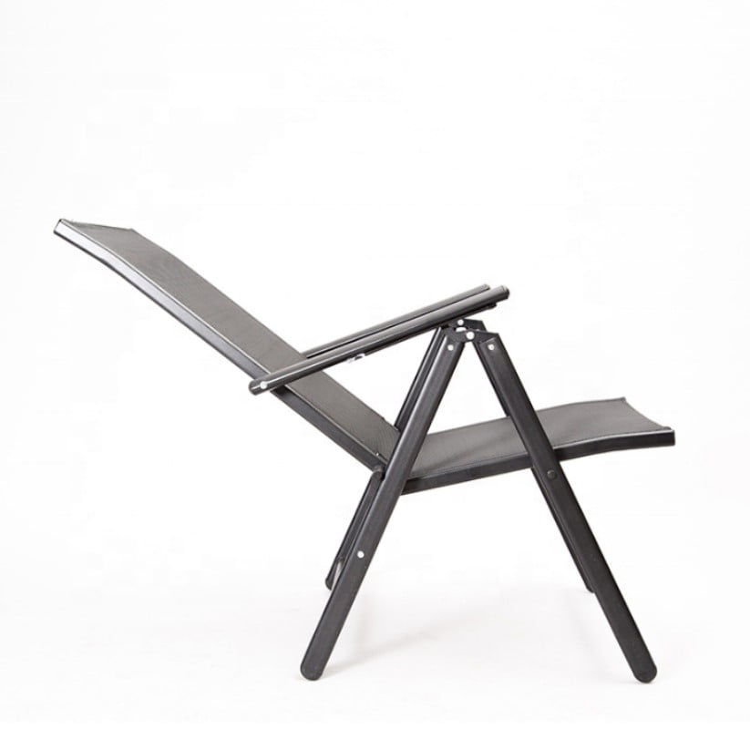 Scaun pliabil, confortabil, scaun terasa, gradina, camping, plaja, din plasa, negru