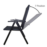 Scaun pliabil, confortabil, scaun terasa, gradina, camping, plaja, din plasa, negru