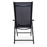 Scaun pliabil, confortabil, scaun terasa, gradina, camping, plaja, din plasa, negru