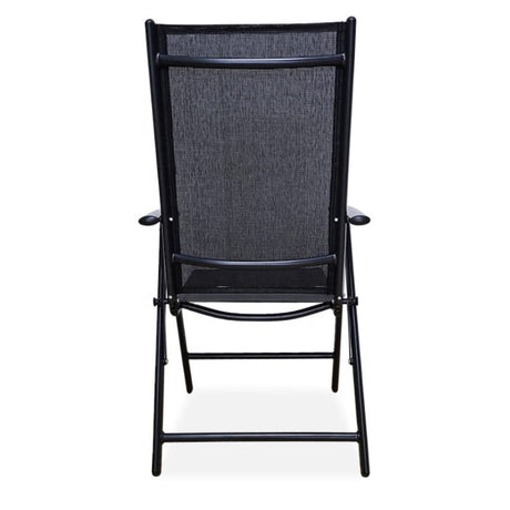 Scaun pliabil, confortabil, scaun terasa, gradina, camping, plaja, din plasa, negru