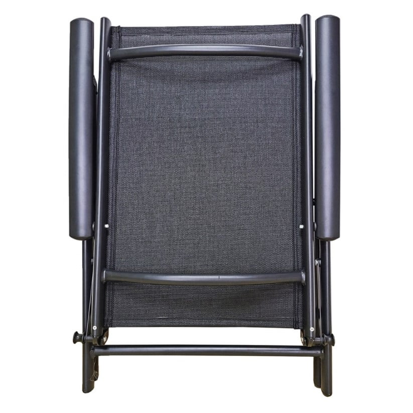 Scaun pliabil, confortabil, scaun terasa, gradina, camping, plaja, din plasa, negru