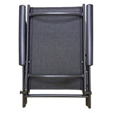 Scaun pliabil, confortabil, scaun terasa, gradina, camping, plaja, din plasa, negru