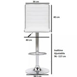 Scaun salon bar cu inaltime reglabila intre 64-84 cm, dimensiuni 116x44 cm