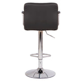 Scaun bar, scaun salon, inaltime reglabila intre 64-84 cm, dimensiuni 116x43cm, negru