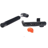 Selfie stick cu bluetooth pe maner, inclinatie reglabila, maxim 1m distanta, negru cu portocaliu, buz