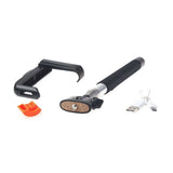 Selfie stick cu bluetooth pe maner, inclinatie reglabila, maxim 1m distanta, negru cu portocaliu, buz