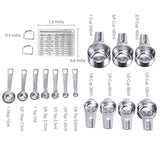 Set 14 ustensile pentru bucatarie cu 7 linguri de masurat si 7 cupe de masurat, tabel pentru masurare cu suport magnetic, otel inoxidabil - BUZ.RO