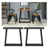 Picioare metalice masa, set metal, 2 bucati, mobilier dining, 60x 8 x 73cm