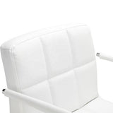 Set 2 scaune, salon, bar, inaltime reglabila, 64 - 84 cm, 116x43cm, hidraulic, albe - BUZ.RO