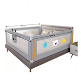 Set 3 bariere protectie culisante pentru pat, inaltime reglabila 68 - 98 cm, 160 cm 180 cm 200 cm - BUZ.RO