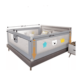Set 3 bariere protectie culisante pentru pat, inaltime reglabila 68 - 98 cm, 160 cm 180 cm 200 cm - BUZ.RO