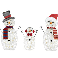 Set 3 oameni de zapada, luminosi pentru Craciun, interior, exterior, 60 leduri, rezistent la apa, lumina alb calda