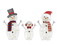 Set 3 oameni de zapada, luminosi pentru Craciun, interior, exterior, 60 leduri, rezistent la apa, lumina alb calda - BUZ.RO