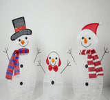 Set 3 oameni de zapada, luminosi pentru Craciun, interior, exterior, 60 leduri, rezistent la apa, lumina alb calda